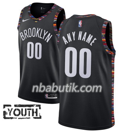 NBA Børn Trøje Brooklyn Nets Custom 2018-19 Nike City Edition Sort Swingman